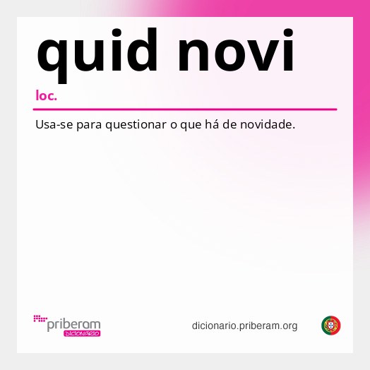 Significado de quid novi